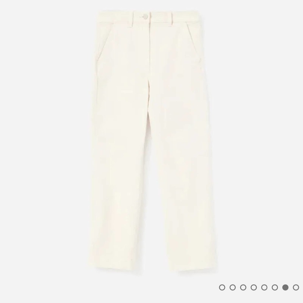 Everlane Straight Leg Pants in Off-White